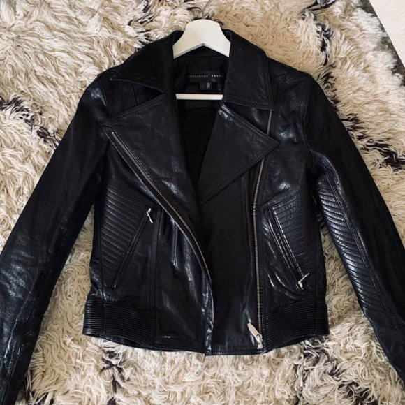 Theyskens' Theory Jackets & Blazers - Theyskens Theory Javda Norinto Leather Moto Jacket